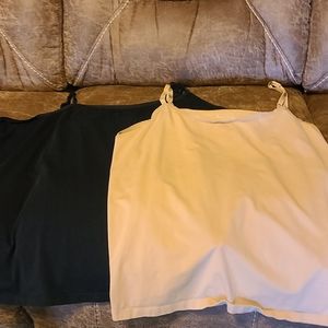 2 Lane Bryant cotton camisoles. Sz 26/28 EUC